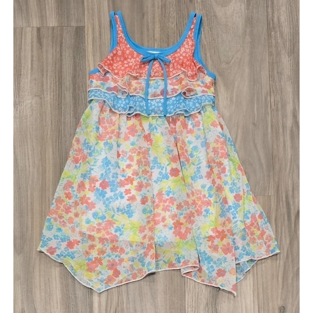 Jona Michelle Girls Summer Floral Sun Dress - Size 3T - Adorable & Comfortable